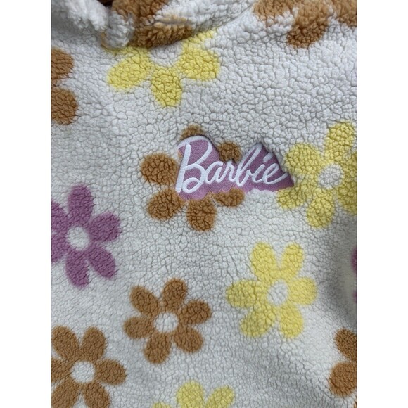 Grayson Threads Barbie Sweatshirt Women’s Size L Super Soft Fleece Floral Flower - Picture 14 of 16